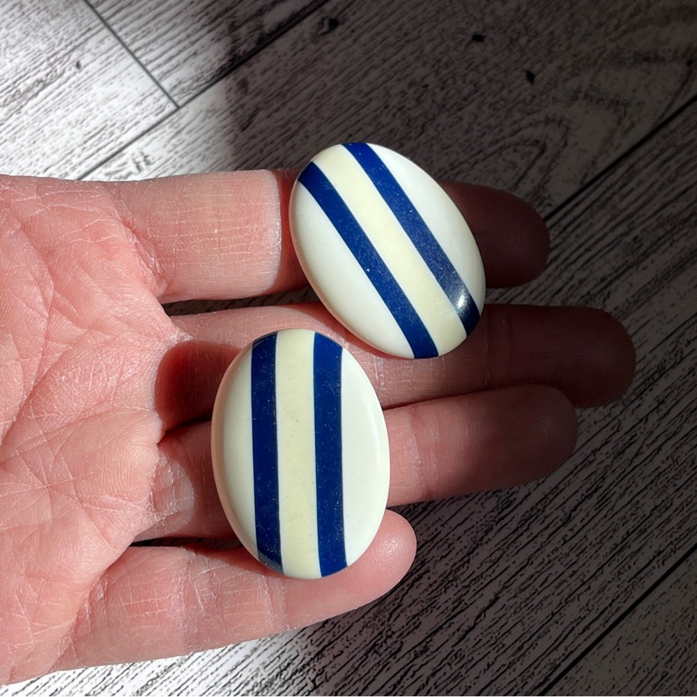 Vintage Earrings 1970’s-1980’s Striped